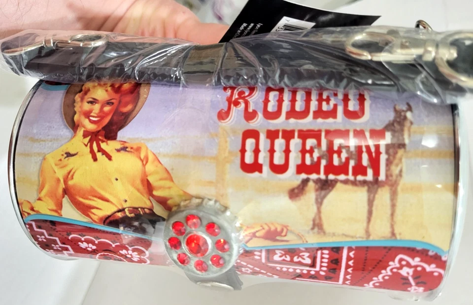 РОДЕО королева COWGIRL цилиндр олова сумка с короткими ручками женщин дам Дамская сумка сумочка новый - Изображение 3 из 4