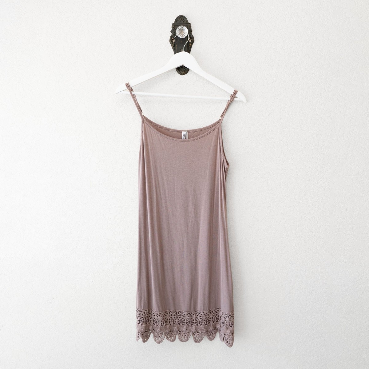 Mono Reno Womens L Slip Dress Extender Beige Lace Hem Layering Cami Dress Boho | eBay Mono Reno Womens L Slip Dress Extender Beige Lace Hem Layering Cami Dress Boho | eBay