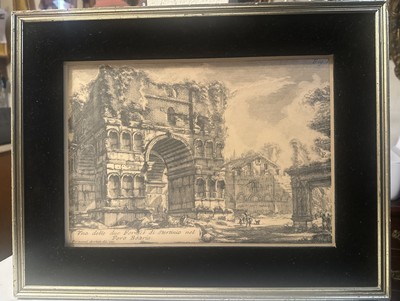ANTIQUE  GIOVANNI BATTISTA PIRANESI  VIEW FROM ROME Engraving PRINT