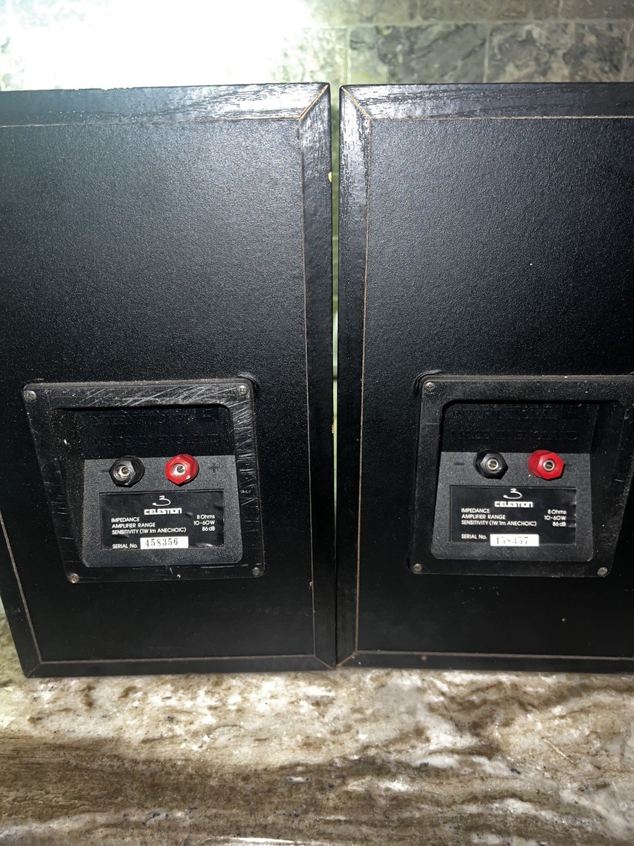 Vintage CELESTION 3 Black Bookshelf Stereo SPEAKERS pair | eBay