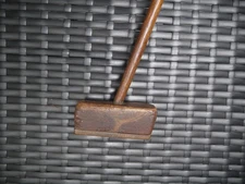 Antique Vintage Center Shafted Wood Shaft Wood And Brass Head Putter