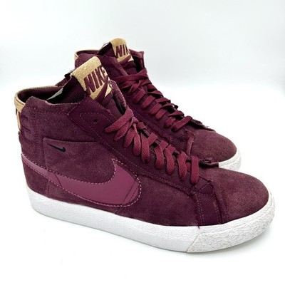 Nike SB Blazer Mid Premium DV7898-600 Maroon Patchwork Suede Men's 9 Sneakers