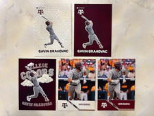 (5x) GAVIN GRAHOVAC 2025 Onit Texas A&M Baseball rookie cards ALL DIFFERENT