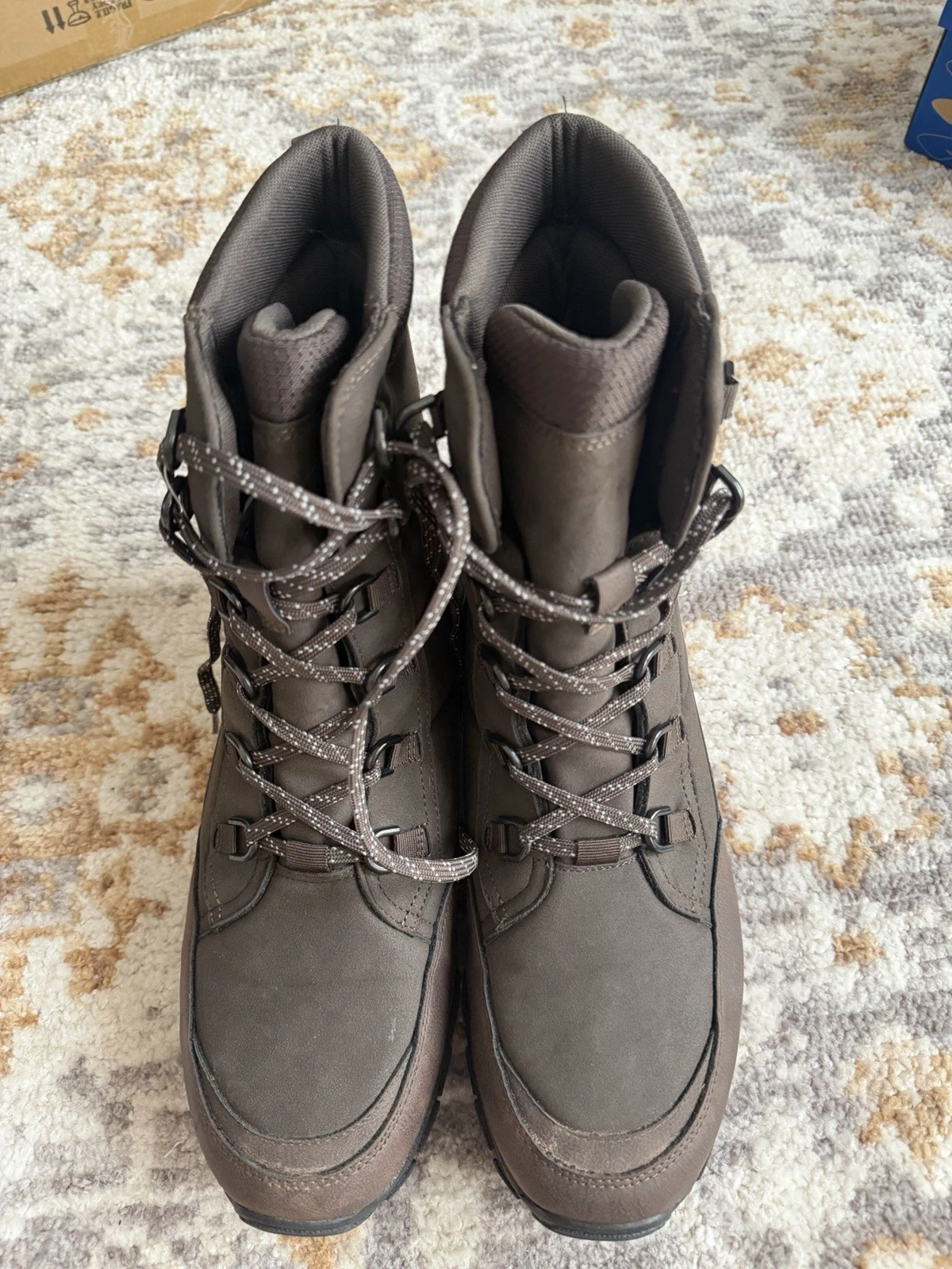 Lands End Expedition Trail Waterproof Boots Mens Size 11 Brown Lace Up Winter
