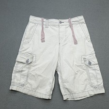 Vintage OP Ocean Pacific Cargo Shorts Men's Size 30 Gray Geometric Drawstring