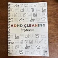 ADHD Cleaning Planner Checklist Home Organization Cleaning Routine Workbook NEW