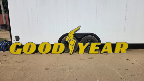 Goodyear Lighted Sign w/ Wingfoot - 12" Tall Individual Letters w/ Halo Lighting