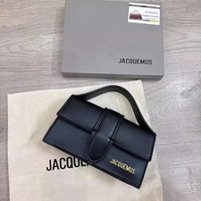 Bolso de hombro para mujer Le Grand Bambino de cuero negro de Jacquemus para regalo