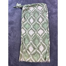Zara Pareo Skirt Womens Large Linen Blend Printed Beaded Detail Long Wrap Tied
