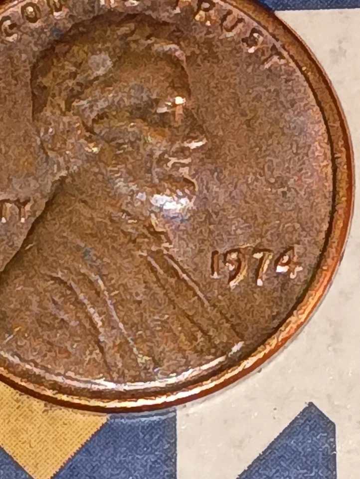 1974 Lincoln Penny -No Mint Mark Coin - Image 3 of 4