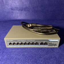 YuanLey 10 Port PoE Switch 8 PoE+ Port 100Mbps 2 Gigabit Uplink 120W 802.3af