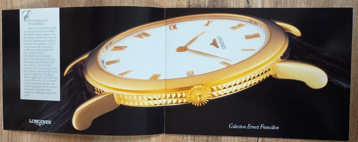 Catálogo Longines 1995- COLECCIÓN ERNEST FRANCILLON + Lista de precios