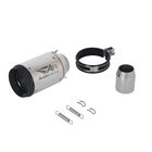 2"Universal Slip On Exhaust Tip 51mm Link Pipe for Motorcycle Short Tail Muffler