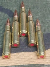 308 WIN. SNAP CAPS SET OF 5 "SAFETY RED"