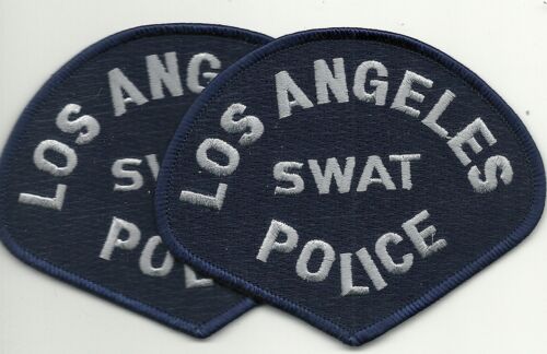 2 x LAPD  LOS ANGELES SWAT  CALIFORNIA  POLICE Polizei Abzeichen Patch SEK SIK