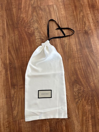 Authentic GUCCI Brown Beige Shoe Dust Bags Pouch Drawstring Logo - Picture 22 of 23