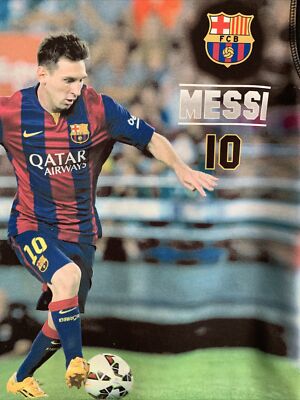 FCB Barcelona Messi Soccer Short Sleeves T-Shirt Size M for Boys
