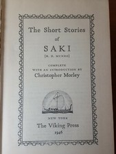 1934 H.H. Munro "The Short Stories of Saki" Viking Press collected writings