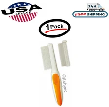 Wahl 2-in-1 Flea/Finishing Pet Comb to detect fleas, flea eggs, ticks -Free Ship
