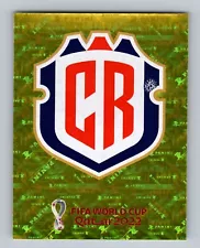 Costa Rica Soccer Team Logo 2022 Panini World Cup Stickers Qatar Gold Foil #CRC2