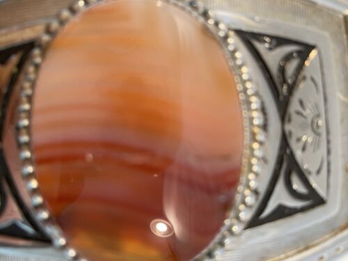 Vintage Sterling Silver Belt Buckle 3.5 x 2 inches - Picture 3 of 4