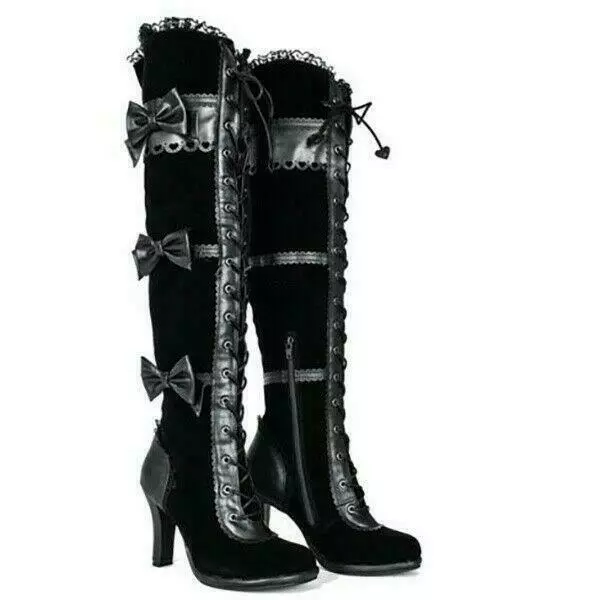 Steampunk knee high shop boots