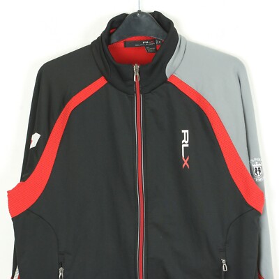 Ralph Lauren RLX Golf Tracksuit Jacket Men M Black Track Ralph Lauren RLX Golf Tracksuit Jacket Men M Black Track