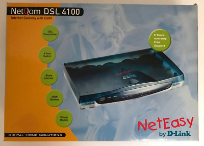 D-Link NetQom DSL 4100 ADSL und ISDN-Router mit eingebautem Switch