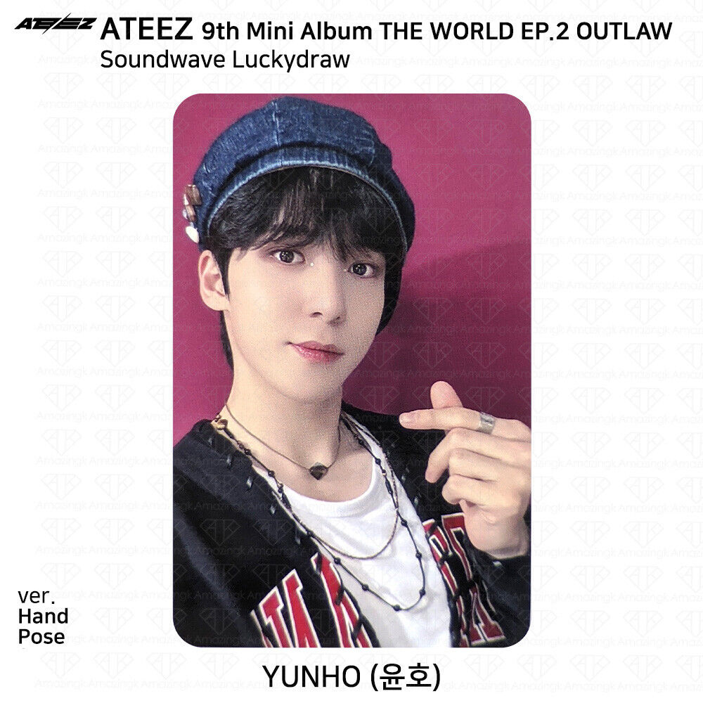 ATEEZ THE WORLD EP.2 OUTLAW Soundwave Lucky Draw Photocard ATEEZ THE WORLD EP.2 OUTLAW Soundwave Lucky Draw Photocard
