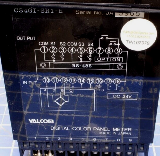 C34GI-SR1-E / DIGITAL COLOR PANEL METER FROM LPAH SK200 18-2 / VALCOM - Image 2 of 4