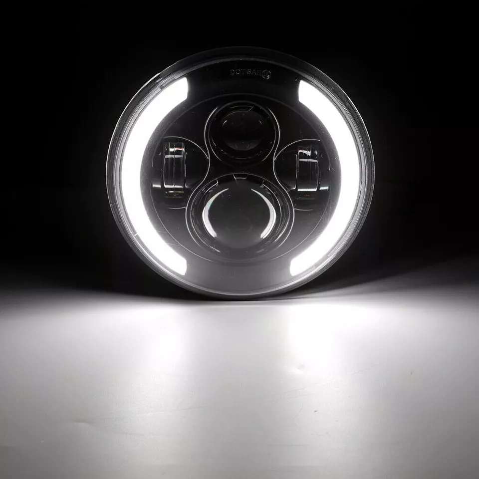 Пара 7-дюймовых светодиодных фар подходит для пикапа Chevrolet C10 1962 1963 1964 1965-1980  - Изображение 2 из 4