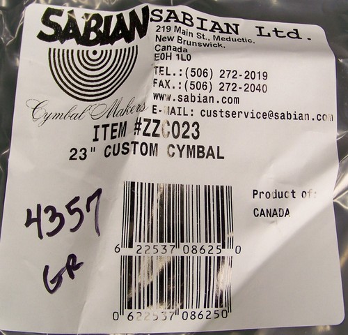 Sabian HHX 23" Power Override Ride Cymbal/Jimmy DeGrasso LTD/4357 Grams - Picture 11 of 13