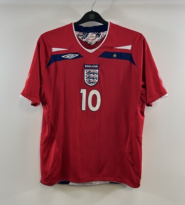 England Owen 10 Away Football Shirt 2008/10 Adults Medium Umbro