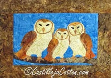 Barn Owl Family Mini Wall Quilt Pattern by Castilleja Cotton
