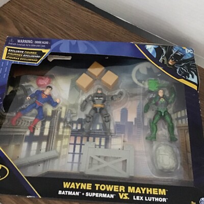 DC Comics Batman Wayne Tower Mayhem Set Armored Batman Lex Luther Superman