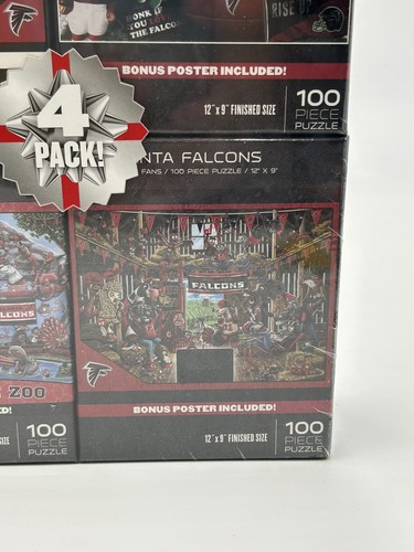 NEW Rare NFL PITTSBURGH STEELERS Fan ART 4 Pack 100pc JIGSAW PUZZLE with POSTERS - Picture 5 of 13