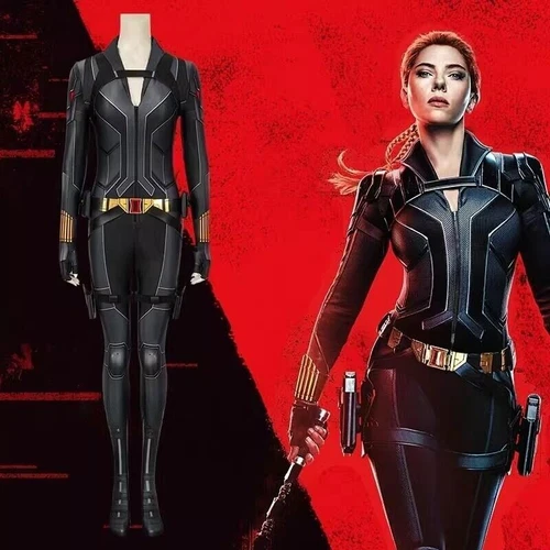 Black Widow Natasha Romanoff Cosplay Women Costume Jumpsuit Full Set Outfits