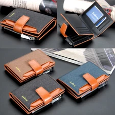 18 Slots Credit Card Holder Wallet Leather Wallet for Men Large Storage Capacity