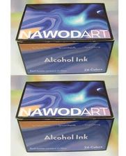 Alcohol Ink Lot 2 boxes ! ! !  QTY 52 Bottles total NAWODART Epoxy Resin art