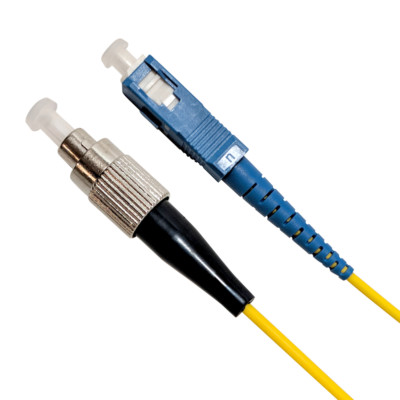  Fiber Optic Cable Patch Cord, Singlemode, Simplex SCUPC to FCUPC, 2M (6ft)