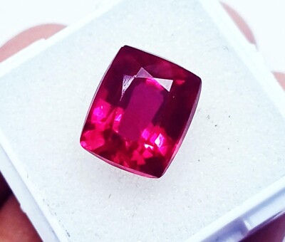 Rubis Naturel Rouge, Taille Coussin, 8 à 10 Carats – Pierre Précieuse Lâche Certifiée GIR, Inde – Traitée Par Chauffage