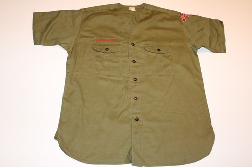 Boy Scouts of America BSA Boys Youth Shirt Vintage Green XXL XX-Large????No size