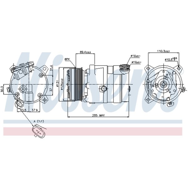 Kompressor Klimaanlage FüR Opel Omega B Caravan 21_ 22_ 23_ V94 95_-image