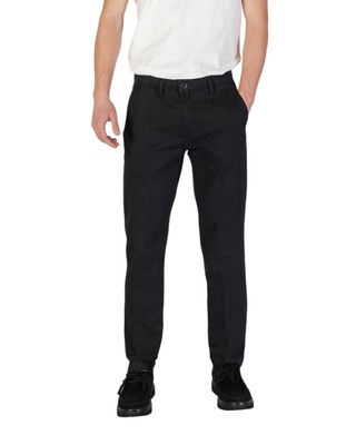 Borghese Casual Chino Pants Men Black