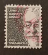 US Scott 1295 John Bassett Moore $5 Used Stamp  T10823