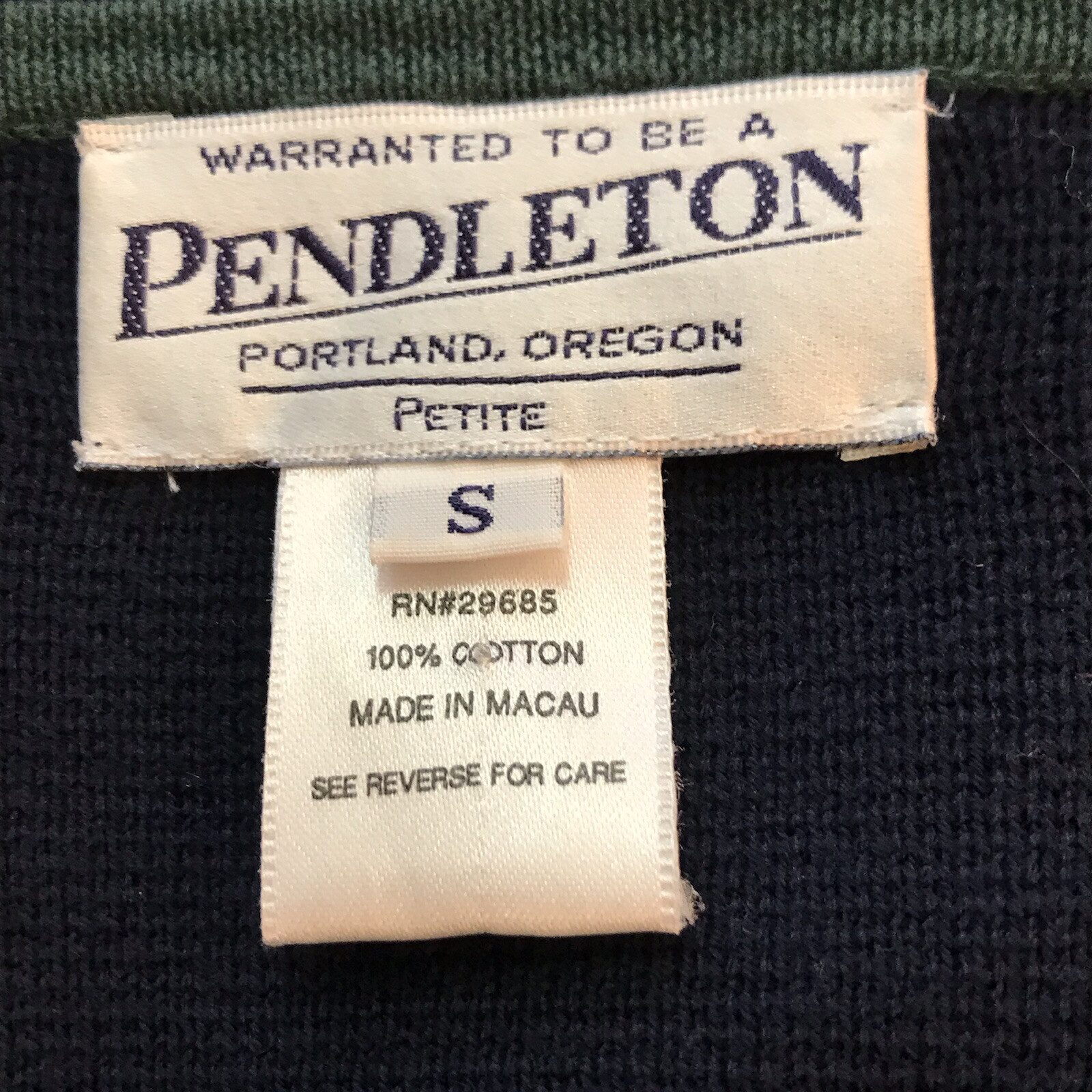 Pendleton Blue Green Button Down Cardigan Sweater… - image 4
