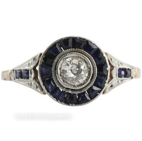 2.10CT Round Lab-Created Diamond Antique Vintage Wedding 925 Silver Ring - Bild 2 von 5