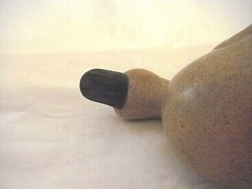 PFALTZGRAFF FOLK ART GOOSE 6" PATTERN BLUE DESIGN ON TAN 1980, PERHAPS PROMOTION - Picture 10 of 11