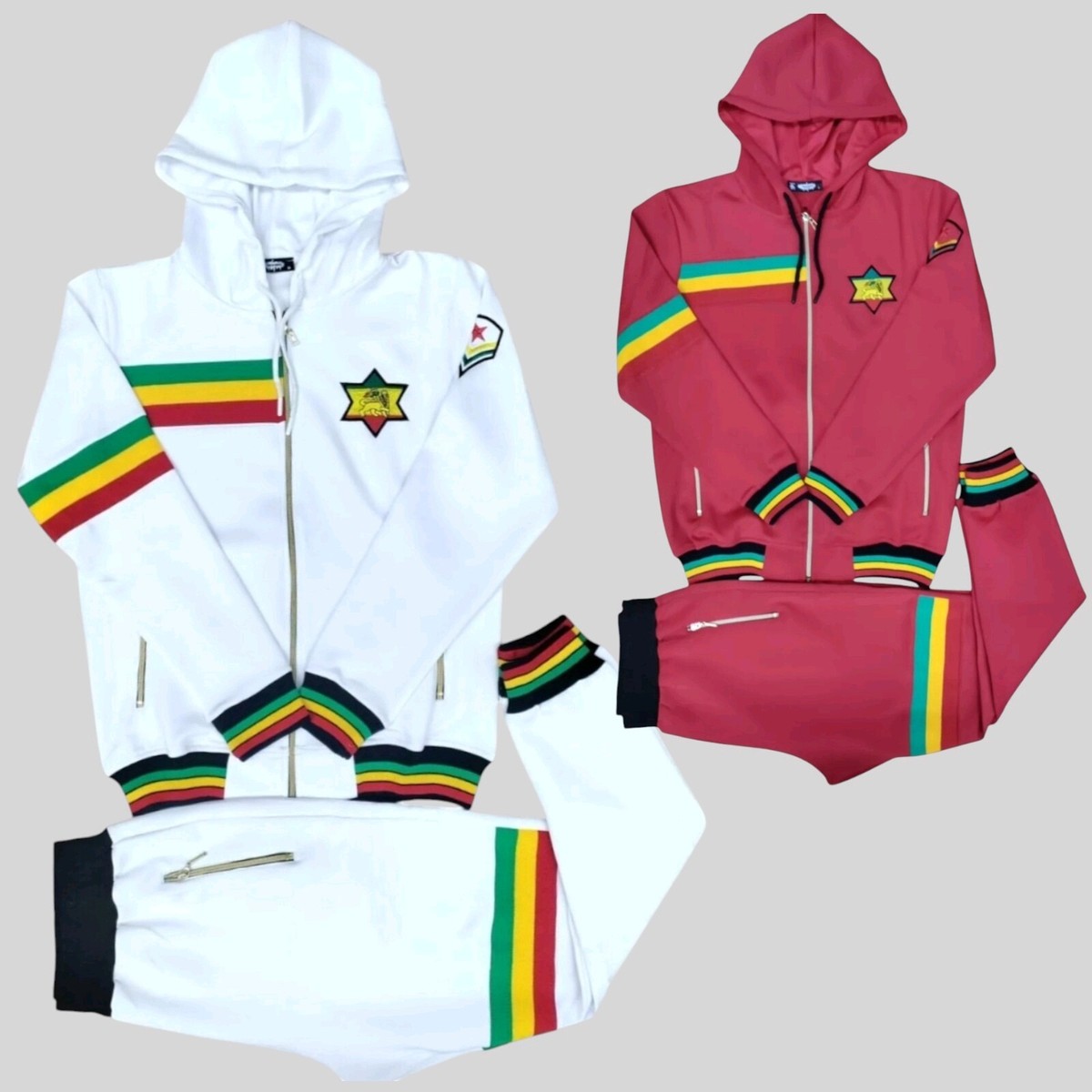 RASTA URBAN MEN DESIGNER TRACKSUIT TIME IS MONEY NEW HIP HOP ERA