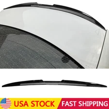 Gloss Black Adjustable Rear Trunk Spoiler Lip Roof Tail Wing Universal for Sedan